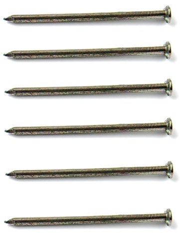 Merriway BH03730 75 mm Runder Drahtstift, Weiß, 125 Stück