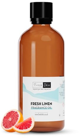 Freshskin Beauty LTD | 100ml Fresh Linen Fragrance Oil - Candles, Bath Bombs, Soap Making, Reed Diffusers & Wax Melts - Cosmetic Grade - Vegan Friendly - A Rich, Complex, & Long Lasting Scent!