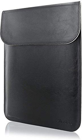 Allinside 11-12 Pulgadas Housse para Portátil, Compatible con MacBook Air 11 2010-2015 (A1370 A1465) / MacBook 12 2015-2017 (A1534), Funda de Cuero PU, Negro