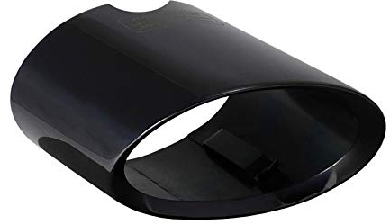 L&P A311 Auspuffblende Endrohrblende Oval Schwarz Edelstahl poliert Chrom kompatibel mit 3er e90 e91 e92 e93 LCI Facelift Plug Play Auspuff Blende Endrohre OEM 18307618463 18302163710 18307618464