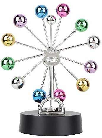 Colored Asteroid Pendulum Ball, Hypnotic Revolving Balance Desk Toy with Smooth Motion, Artistic Perpetual Motion Decor for Office Home Relaxation Science Enthusiasts and Stress Relief Seekers