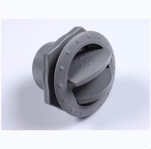 Riloer 75 mm Grau runder AC Universal-Luftauslass-Entlüftung mit Luftschlitzen auf dem Armaturenbrett, 360 ° verstellbarer runder Galvanik-Knopf Dachlüfter für Wohnmobil Bus Boot Yacht