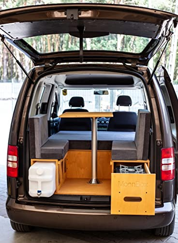 Moonbox Campingbox 115cm Modify für Minivans | mit Campingküche, Schlafsystem & Tisch | für Fahrzeuge mit Mind. 115cm Breite im Kofferraum