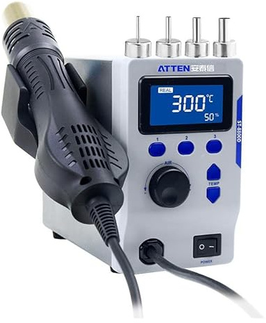 Digital Hot Air Station ST-8800D 800W Output LCD Screen 4 Nozzles