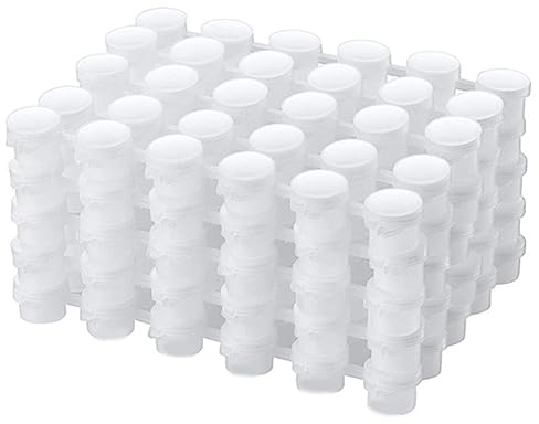 Hatem Packung mit 100 Leeren Farbdosen, Transparente FarbbehäLter, Mini-Malbecher, 5 Ml