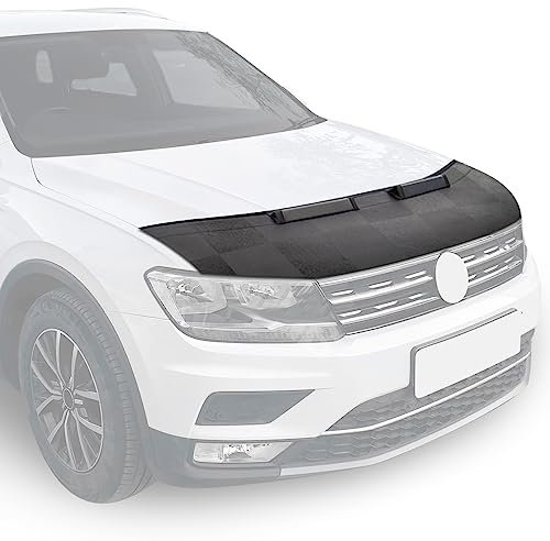 Capotbra Bonnet Bra Masque de protection contre les chutes de gravillons compatible avec BMW Série 5 G30 G31 2017-2023 1 demi-protection de capot à carreaux