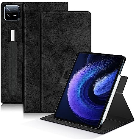 DINGGUAGUA Funda compatible con tablet Xiaomi Pad6/6pro de 11 pulgadas lanzada en 2023 multiángulo para tableta Mi Pad 6 Pro Giratorio ajustable de 360°, color negro