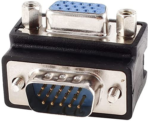 XYWHPGV VGA SVGA Male to Female Right Angle Adapter Port for 15 Pin TV Cable(95c61 5629d 1708f 6feb2 587f0 60035