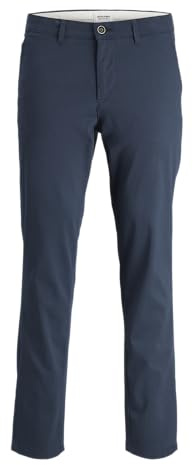 JACK & JONES Jpstmarco Jjturner chinobyxor för män, marinblå blazer, 28W / 32L
