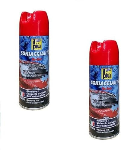 2 Pezzi Deghiacciante Spray ad Effetto Immediato, per Cristalli e Serrature Auto, Facile e Veloce, Dissolve Istantaneamente Il Ghiaccio e Non Lascia Aloni, 200 ml