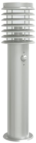 vidaXL Wegeleuchte mit Bewegungsmelder Silbern 60 cm Edelstahl