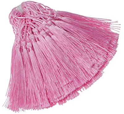 Sewroro 100stücke Kreative Quasten Für Bastelarbeiten Lesezeichen Handy Dekoration Fan Pendants Zartem Rosa Für Persönliche Kunstprojekte Und