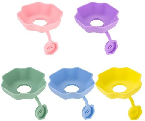 Drip Popsicle Holder, 5 Pack Silicone Reusable Popsicle Holder, Ice Lolly Holder Drip Catcher, Catches Drips Before They Drop, Holder Popsicle Protectors for Kids Summer