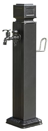 WNYAILLL Fontana in Metallo da Giardino Esterno, Fontanella a Colonna con Rubinetto Acqua, Colonna d'Acqua da Giardino, per Giardino, terrazza o Piscina(74cm/29.1in)