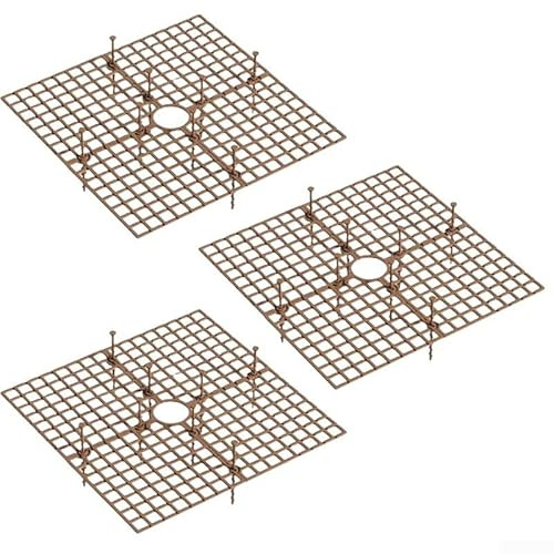Set di 3 coperture per vasi da fiori dal design quadrato per vasi da 30 cm, ideali per giardinaggio domestico (colore caffè)