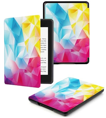 Étui pour Kindle Paperwhite 11e Génération 2021 & Signature Edition Léger,avec Fonction Auto Sleep/Wake,Non Compatible avec d'autres Liseuses Électroniques,Couleur Géométrie Polygonale