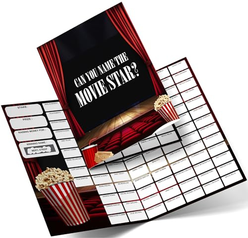 Fundraiser Hero Movie Star Fundraising Scratch Card A4 Size - 100 Names - Double Sided 330gsm Card