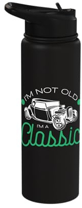 Vintage Car Design Ich bin nicht alt, ich bin ein Klassiker [German Language] Stainless Steel Insulated Water Bottle