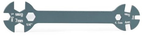 Rc Upgrade Model RC Car Model Carbon Steel Tool Nut Spanner Multi Turnbuckle 3Mm 4Mm 5Mm 5. 7Mm 8Mm Replacement Upgrade Parts(Gray)