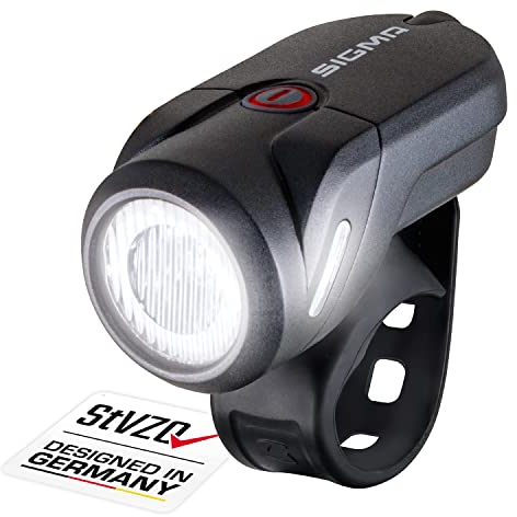 SIGMA SPORT - Aura 35 | LED Fahrradlicht 35 Lux | StVZO zugelassenes, akkubetriebenes Vorderlicht