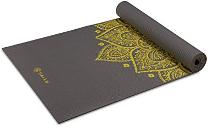 Gaiam Yogamatte - Premium 6 mm bedruckt extra dick rutschfest für alle Arten von Yoga, Pilates und Boden-Workouts (L x B x T): 172 cm x 61 cm x 6 mm