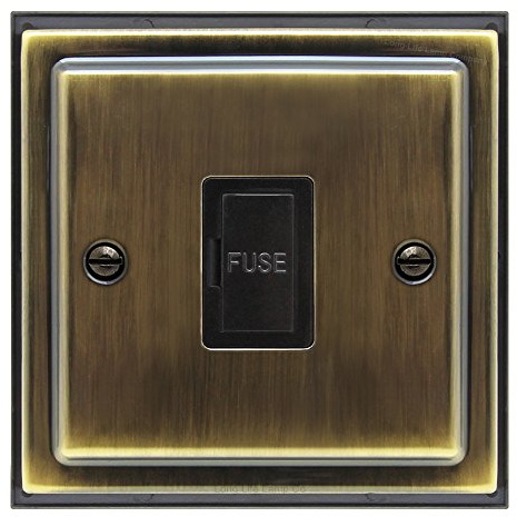 Brush Antique Brass 13amp Fused Spur Connection Unit BE416 KME