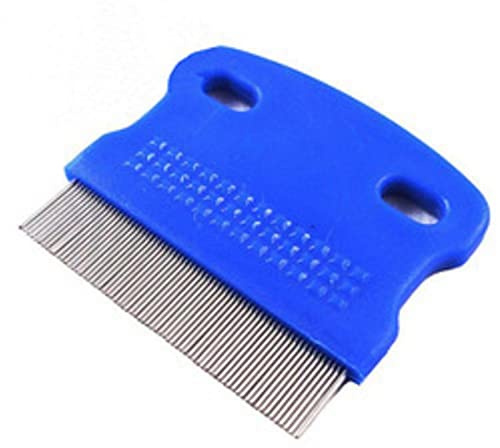 MauSong Lice Hair Comb Brushes Fine Egg Dust Nit Free Removal Stainless Steel Hair Accessories（Blue）