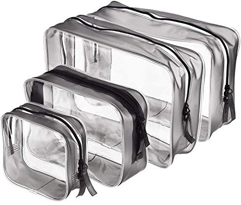 Kosmetiktasche Transparent 4 stück Flugzeug PVC Kosmetiktasche Wasserdicht Make-up Tasche mit Reißverschlüssen für Männer und Frauen Reise Geschäft Urlaub Bad Organisieren