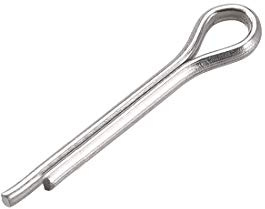 sourcing map 30Stk.Geteilter Splint 1,5mm x 12mm 304 Edelstahl 2 Zinken Schlüssel Silber