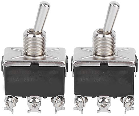 Interruttore a levetta 20 pezzi, mini interruttore a levetta impermeabile BEM-1321 LED a bilanciere a 6 piedi a 2 livelli di accensione 15 A 250 V CA
