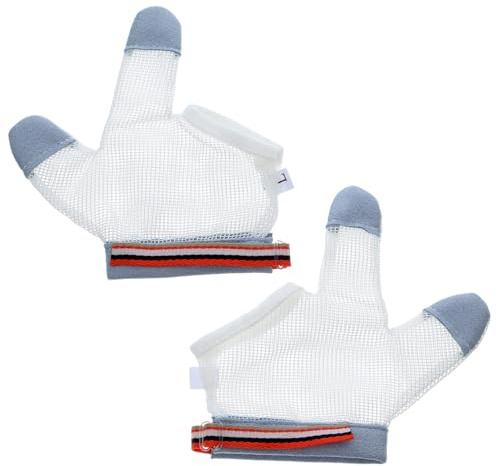 jojofuny Dentition Bébé Demi-Doigts En Maille Respirante Mitaine Dentition Bébé Avec Corde Ajustable Facile À Tenir Pour Enfants 1 Paire 4.92 X 2.76 X 0.20 in