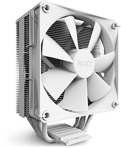 NZXT T120 CPU Air Cooler - RC-TN120-W1 - Conductive Copper Pipes - Fluid Dynamic Bearings - AMD and Intel Compatibility - White