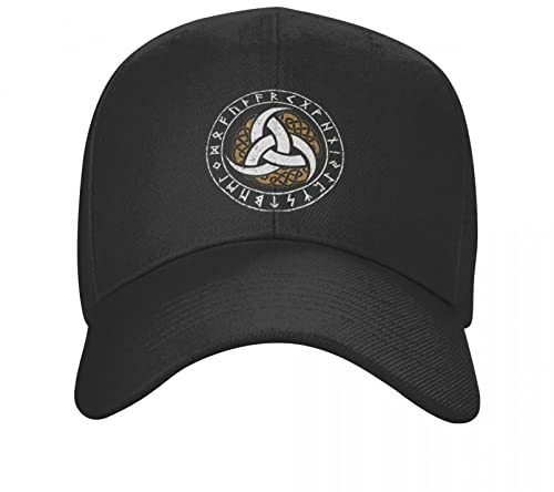 Baseball Cap Hiphop Sonnenhut Retro Horns of Baseball Cap Adult Viking Norse Runes Verstellbarer Papa Hut für Männer Frauen Sonnenschutz Snapback Caps Snapback Verstellbare Geburtstagsgeschenke