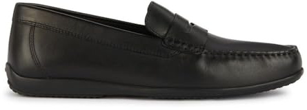 Geox U Ascanio C, Moccasin Uomo, Nero, 42 EU