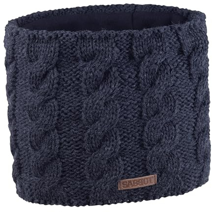 SABBOT Damen loop schal, Warme Winter Scarf Mit Fleece-Futter, Gestrickter Schal, Geschenk für Frauen (Dunkelgrau)