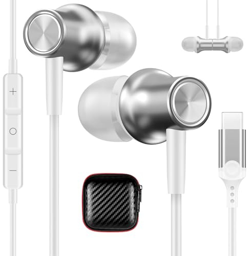 USB C Kopfhörer für Samsung Galaxy A36 A56 A26 A17 A57 A37 A35 A55 S26 S25 | Kopfhörer mit Mikrofon In Ear Ohrhörer mit Kabel Typ C Headset für iPhone 17 Air 16e 15 Pro 5G iPad Pixel 10 9a Redmi Note 15