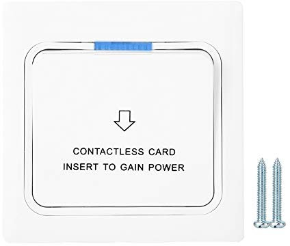 Power Key Card Sensor Switch Panel for Hotel Energy Saving with ABS PC Material 125kHz Compatible White Wall Mountable Energy Efficient Switch Panel for Hotel Rooms