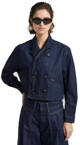 G-Star RAW Cropped Peacoat jacka, Blå, XXL