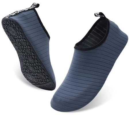 Wasser Schuhe Strand Surf Tauchen Schnorcheln Schwimmen Barfuß Schuhe Schnell Trockene Haut Socken für Männer Frauen, Grau, 42-43