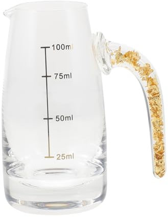 Glas Getränkedekanter 100ml mit Goldfolie, Elegantes Schlichtes Design