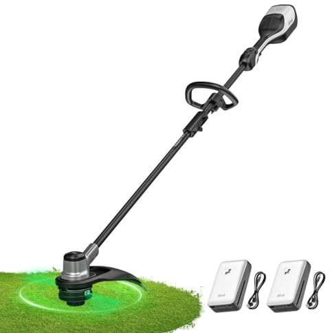 Litheli Brushless Decespugliatore Elettrico, Tagliabordi a Batteria, Larghezza di Taglio 35CM, Batterie Ricaricabili 10000mAH, Tagliabordi