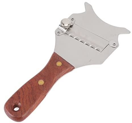 Rallador de Trufa, Cortador de Trufa de Acero Inoxidable Ajustable Fácil de Usar con Mango de Madera Ergonómico, Cortador de Trufa para Chocolate, Trufa, Verduras, Ajo, Setas, Cocina Casera