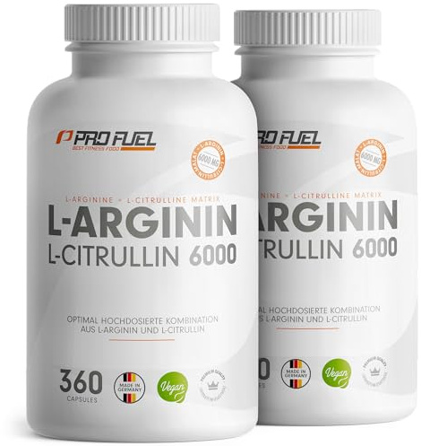 L-Arginin + L-Citrullin-Malat Kapseln 720x - optimal hochdosiert mit 6000 mg pro Tag aus L-Arginin (2400 mg) + L-Citrullin-Malat (3600 mg) - laborgeprüft mit Zertifikat - vegan