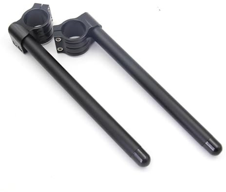 Motorrad Lenker Riser Gabelrohr Motorrad Clip On 7/8 CNC Lenker Regular Riser Silber Für 33mm 35mm 37mm 39mm 41mm 43mm 45mm 48mm 50mm 51mm Lenker Riser(55mm)