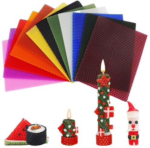 Natural Beeswax Candle Making Kit - Coloured Beeswax Candle Sheets (12 Colors)