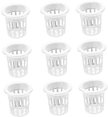 CAXUSD Cestini Idroponici 50 Pezzi Cestini Per Piantagione Per Per Coltivazione Di Ortaggi Senza Suolo Tazze A Rete Scanalate