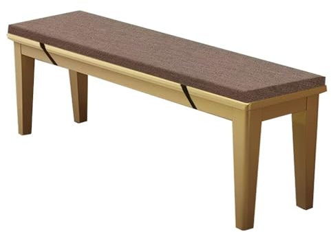 WEALSFUN Stuhlkissen Bankauflage Bankkissen Unterseite Antirutsch Bezug Waschbar Sitzauflag für Fensterbank Gartenbank Schaukel Terrasse Esstisch Outdoor Drinnen,Braun 110x45x5CM