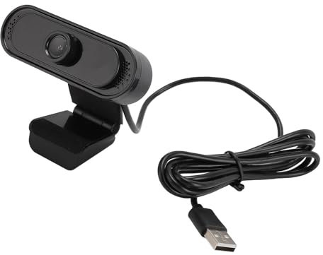 Cámara Web Full HD 1920x1080 con Micrófono Omnidireccional con Cancelación de Ruido, Cámara Web USB Plug and Play para Computadora Portátil, TV, Cámara Web de 30 FPS,