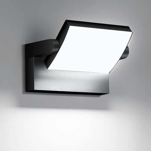 GXXG 40W Appliques Murales Extérieure avec panneau LED pivotant à 350° Noir Applique Exterieur 4000Lm Projecteur LED 6000K Blanc Froid Applique Intérieur étanche IP65