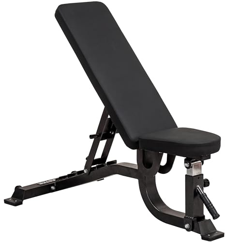 GYM MASTER GM2 Fully Adjustable Flat | Incline | Decline FID Weight Bench - Gunmetal with Wide Backrest and Nonslip Cushions